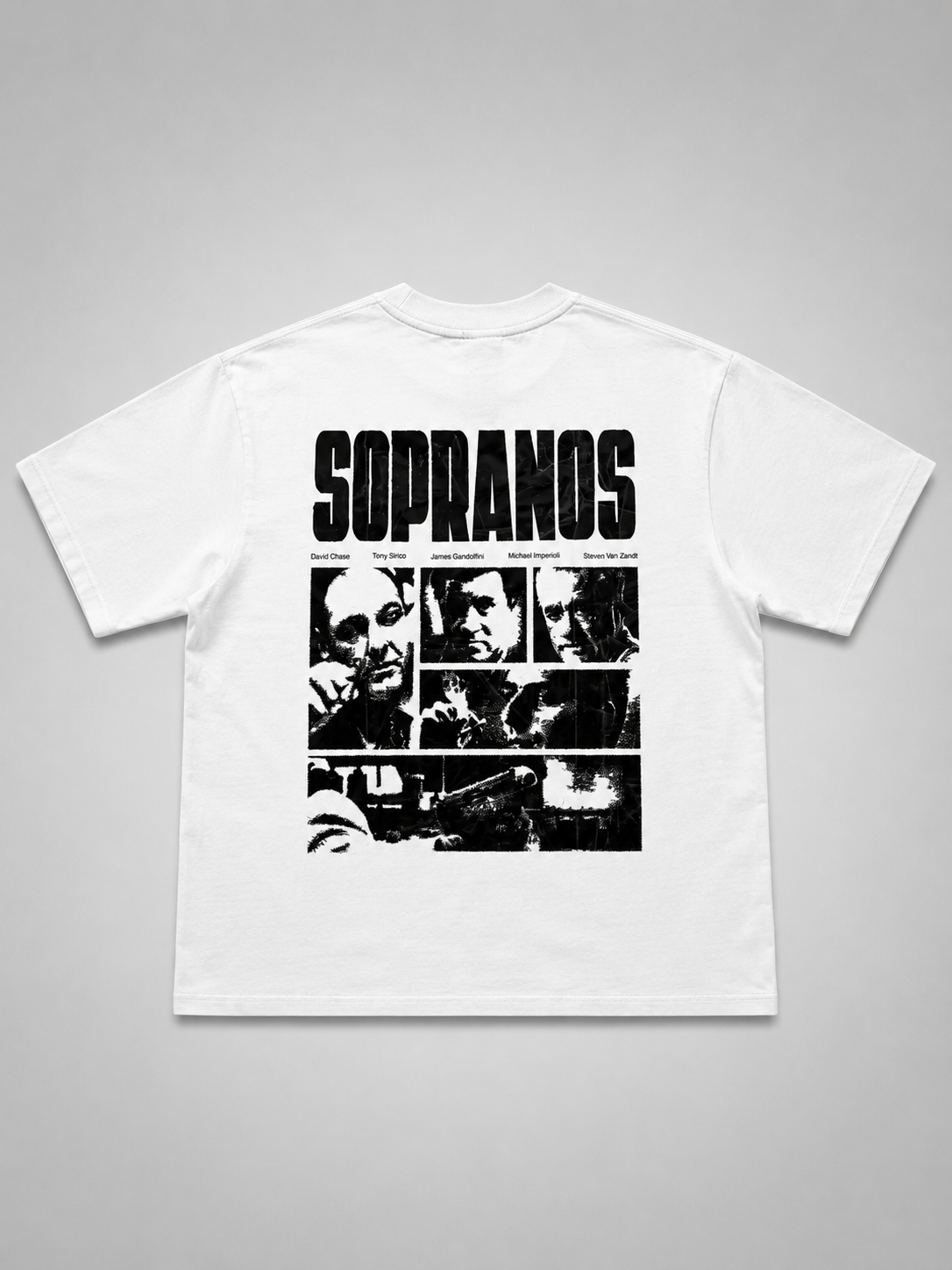 The Sopranos Cast Collage White Regular Fit T-Shirt