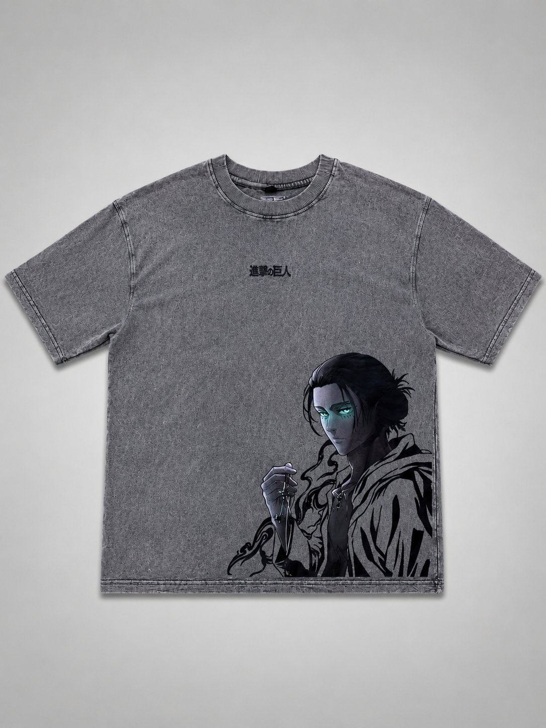 Shingeki no Kyojin: Eren Yeager Vintage Charcoal Graphic Tee