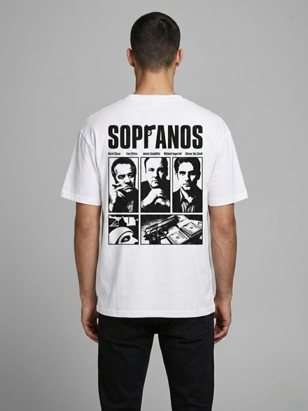 The Sopranos Iconic Logo White Regular Fit T-Shirt