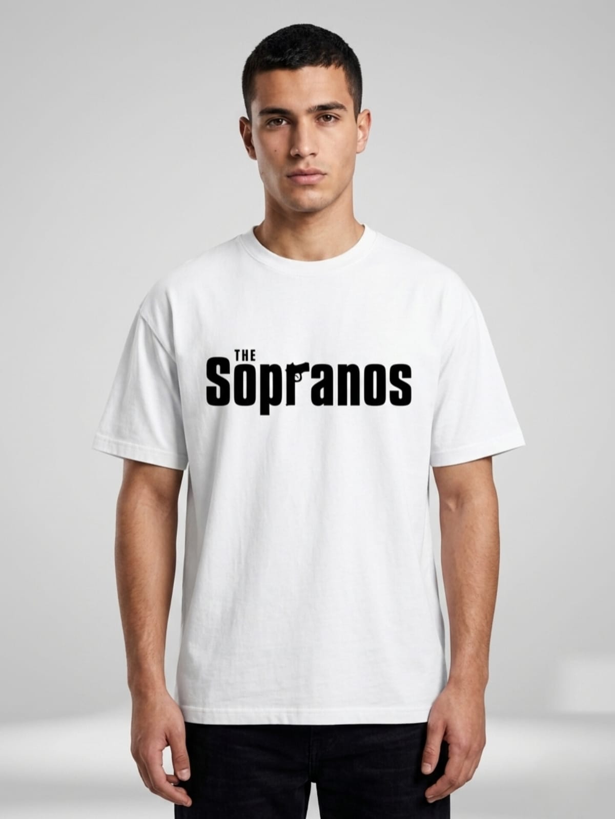 The Sopranos Iconic Logo White Regular Fit T-Shirt