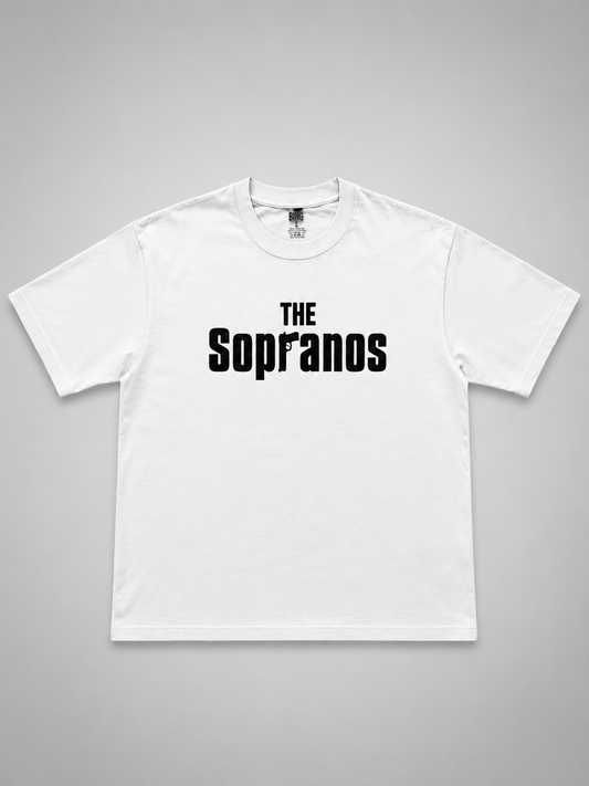 The Sopranos Iconic Logo White Regular Fit T-Shirt