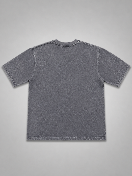 Premium Acid Wash Vintage Grey Regular Fit T-Shirt