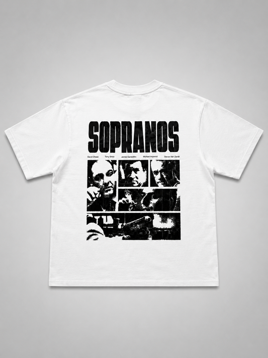 The Sopranos Cast Collage White Regular Fit T-Shirt
